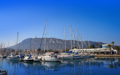 Fototapeta na wymiar Denia marina in Alicante of Spain