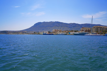 Boats in marina port of Denia in Spain