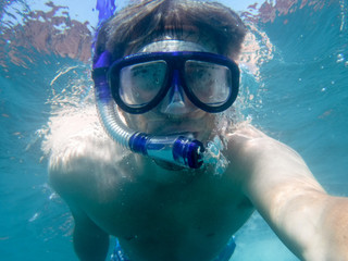 Male scuba diver