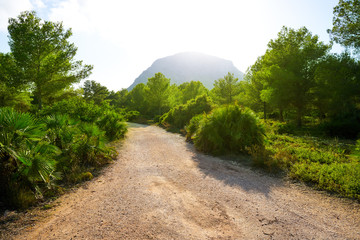Montgo mountain in Javea at sunset