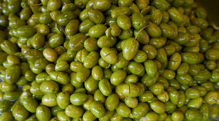 Olives in outdoor market pickles