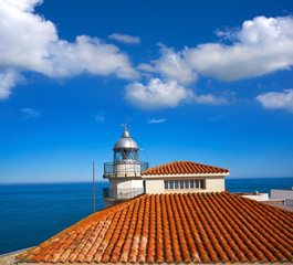 Fototapeta na wymiar Peniscola Lighthouse in Castellon Spain