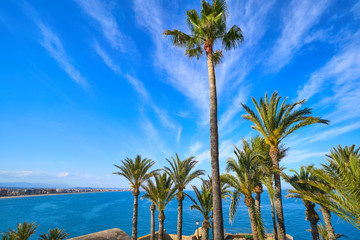 Peniscola aerial beach village in Castellon