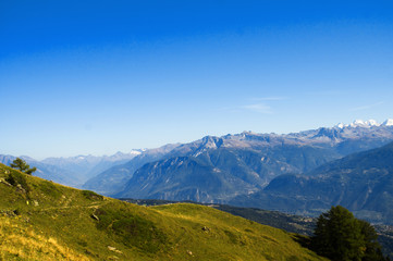 Obraz premium view of mountains Switzerland