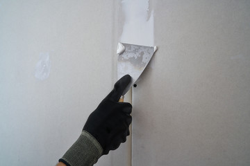 laminated plasterboard plastering join