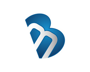 mb bm letter logo icon template