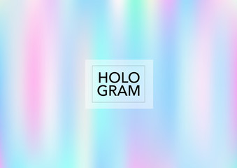 Magic Hologram Lights Vector Background. Soft Trendy Tender Pearlescent Rainbow Overlay. Rainbow Holographic Princess, Fairytale, Cute Girlie Paper. Unicorn Fairy Tale Rainbow Glitch Hologram Gradient