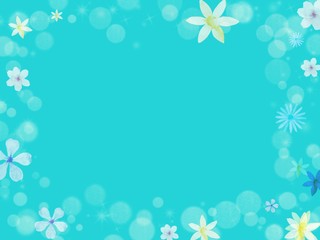 türkis Blumen Papier Hintergrund