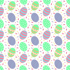 easter egg seamless pattern vector