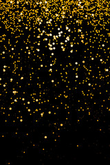 Gold falling sparkles