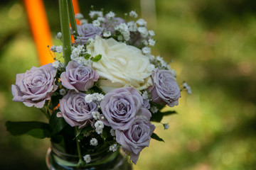 bouquet of violet roses