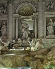 La fontana di Trevi in Roma