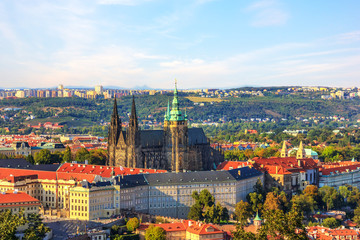 Prague Castle complex, summer view, Czech Republic