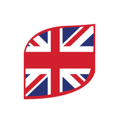 Isolated flag of United Kingdom. Vector illustration design