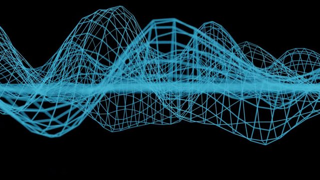 4K Abstract Data Network. Seamless loop