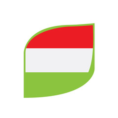 Isolated flag of Hungary. Vector illustration design