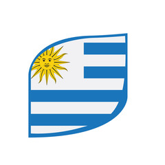 Fototapeta premium Isolated flag of Uruguay. Vector illustration design