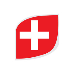 Isolated flag of Switzerland. Vector illustration design