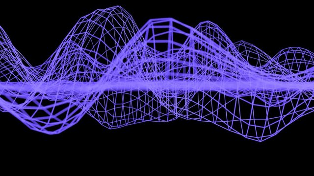 4K Abstract Data Network. Seamless loop