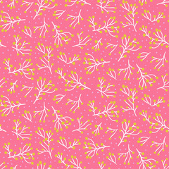 Vector seamless floral pattern with small flowers