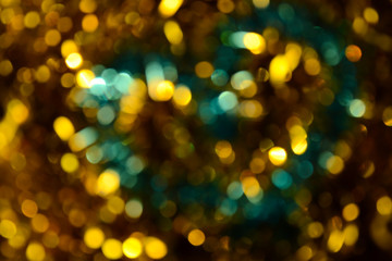 Bokeh. Holiday background. Christmas lights. Glitter. Defocused sparkles. New Year backdrop....