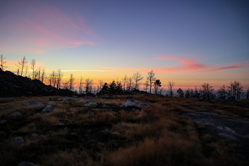 Sunset in the mountains