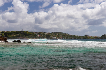 Fototapeta na wymiar Saint Vincent and the Grenadines, view from fort Fort Duvernette