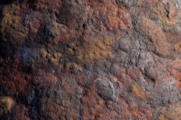 metal surface is covered with corrosion and rust.