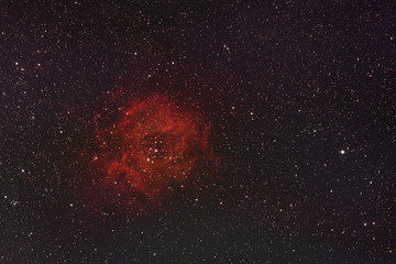 The Rosette Nebula photographed from Wachenheim in Germany.