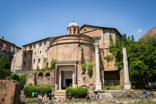 Wide view of the Temple of Romulus