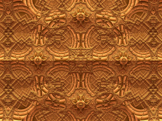 Abstract fractal pattern with embossed elements