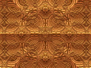 Abstract fractal pattern with embossed elements