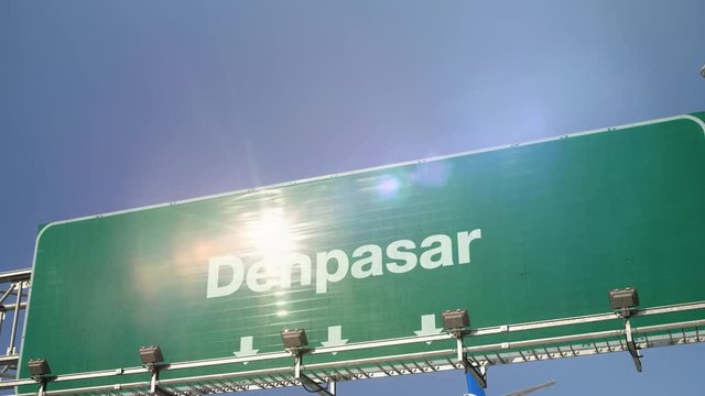 Airplane Landing Denpasar