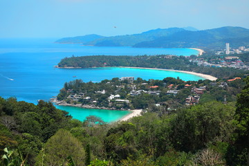 Fototapeta na wymiar Famous view of Phuket. Three beaches