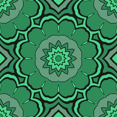 Design With Floral Pattern With Decorative Element. Vector Illustration. Template Design For Card, Shawl, Interior, Fashion Print.