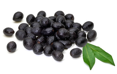 Laurel, daphne or bay seeds isolated on white background