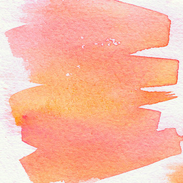 Pantone 16-1546, living coral color, color of the year 2019, watercolor illustration.