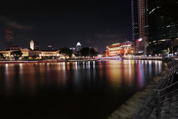 city in Singapore at night