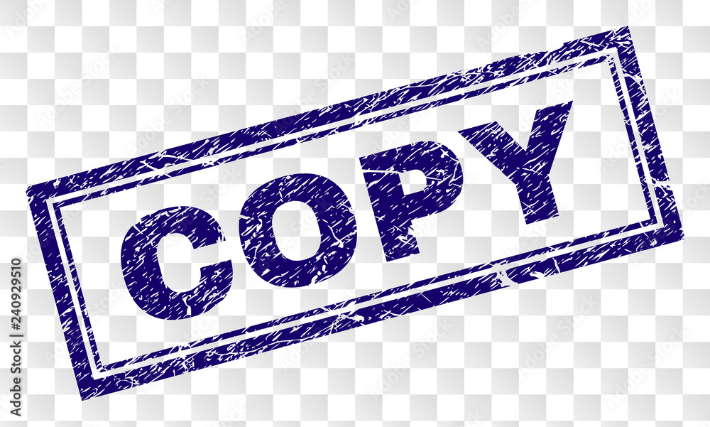 Wall mural copy stamp seal imprint with rubber print style and double framed rectangle shape. stamp is placed o
