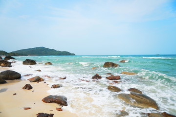 View of coral beach in Vietnam. Phu Quoс