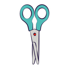 scissors supply on white background
