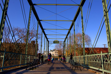 people on a bridge