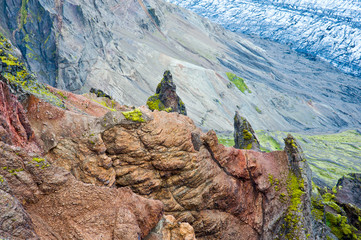 Spuren von vulkanischer Aktivität im Skaftafell Nationalpark auf Island