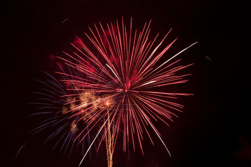 Obraz premium Fuegos artificiales nocturnos 