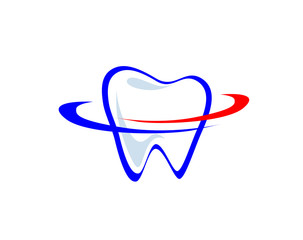 vector flat logo of protection teeth care