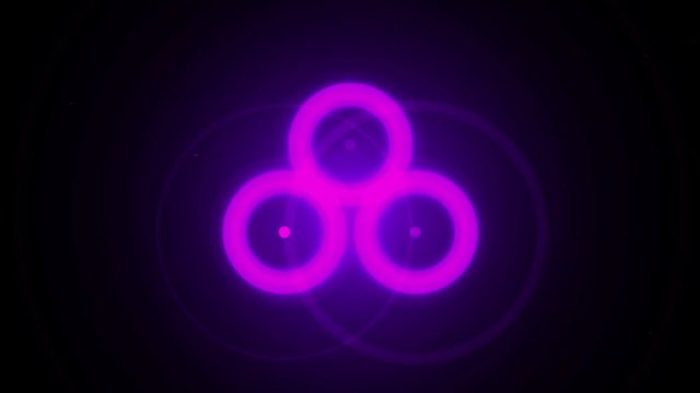 Triple Circle Interface Animation [4K Loop] (Pink)
