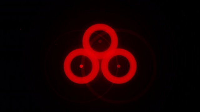 Triple Circle Interface Animation [4K Loop] (Red)