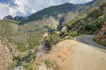 Roadbed in the mountains, Sequoia National Park, USA