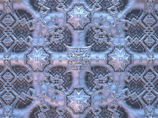 Abstract fractal pattern with embossed elements