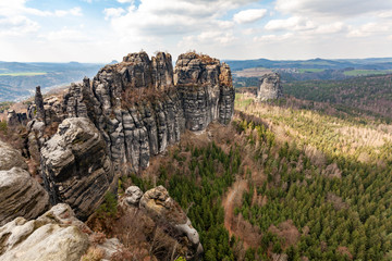Fototapeta na wymiar Elbsandsteingebirge in Sachsen